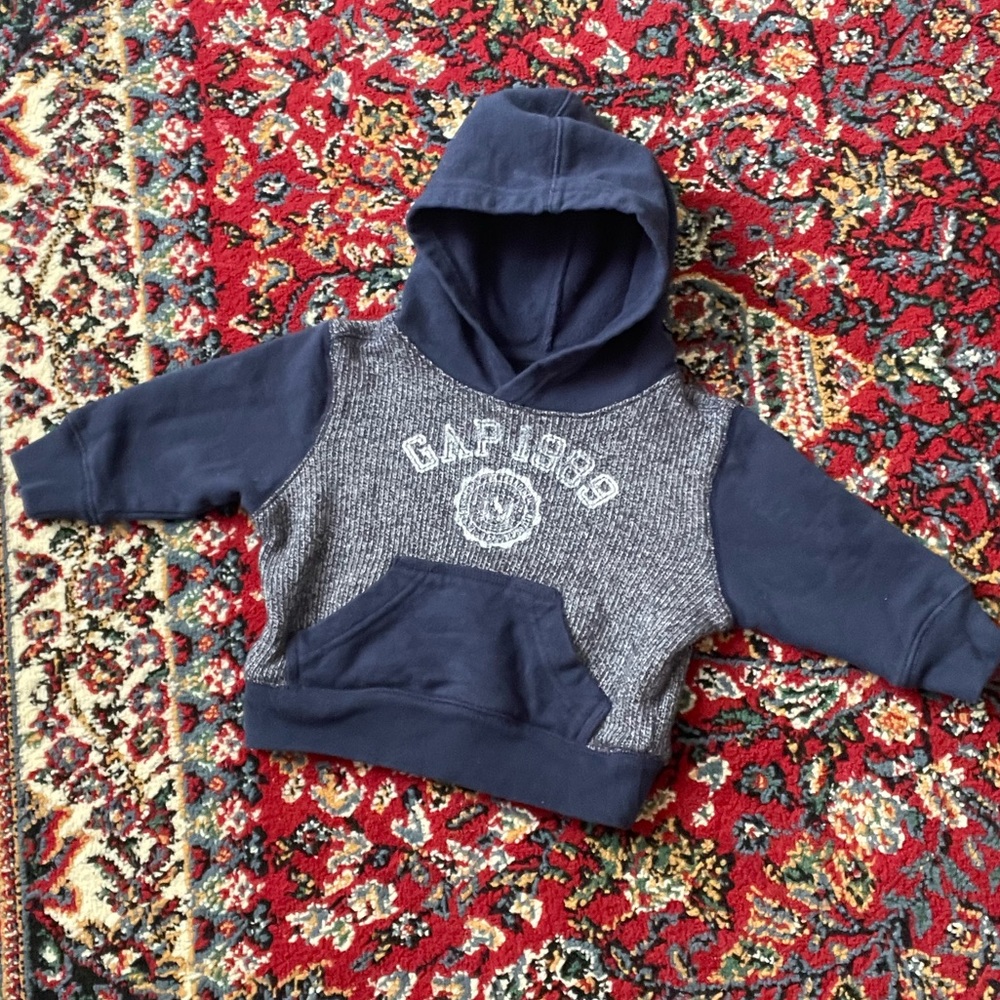 BabyGap Navy and Gray Hoodie